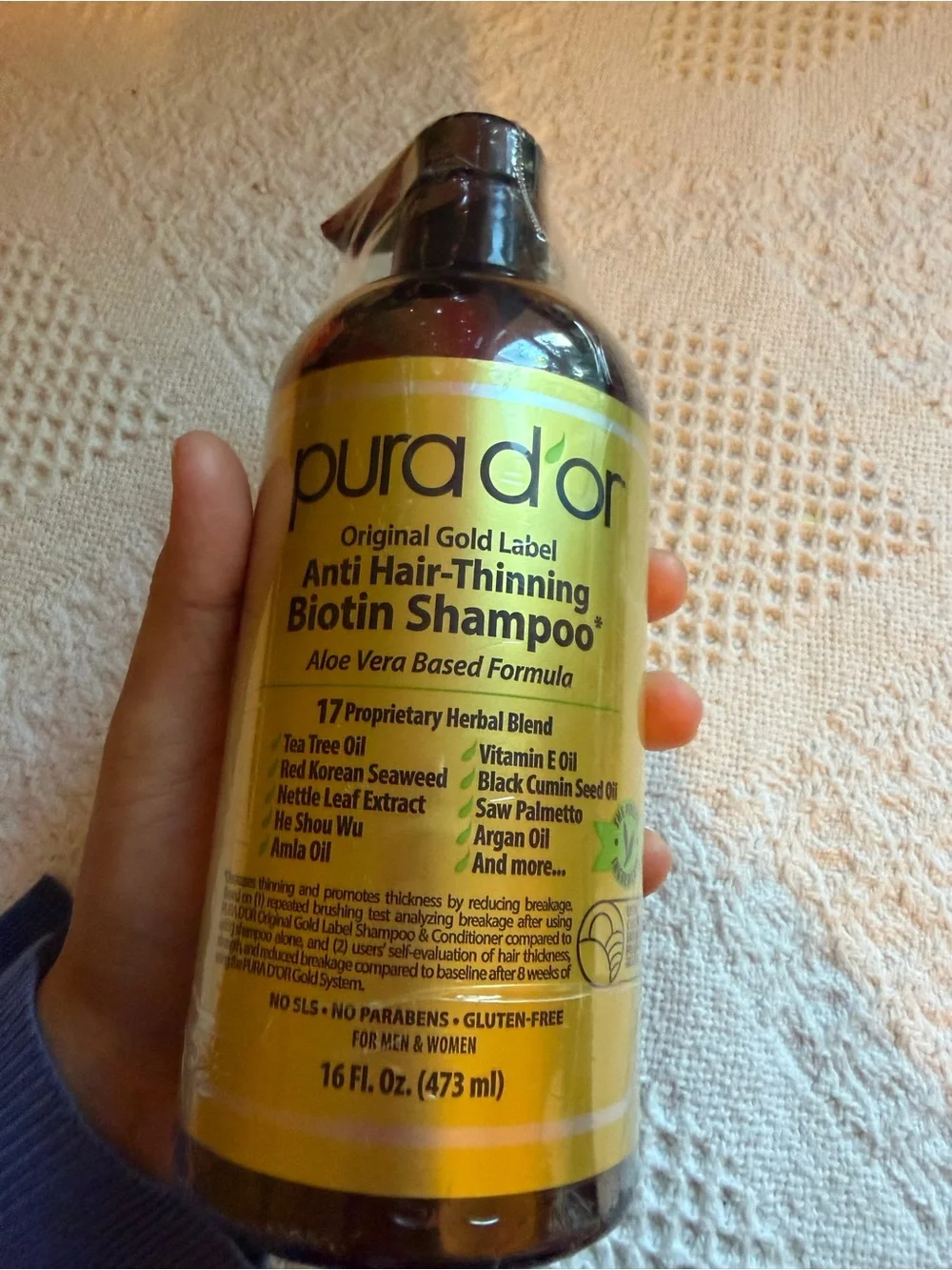 Rado Yellow Pump Bottle Hair Shampoo
